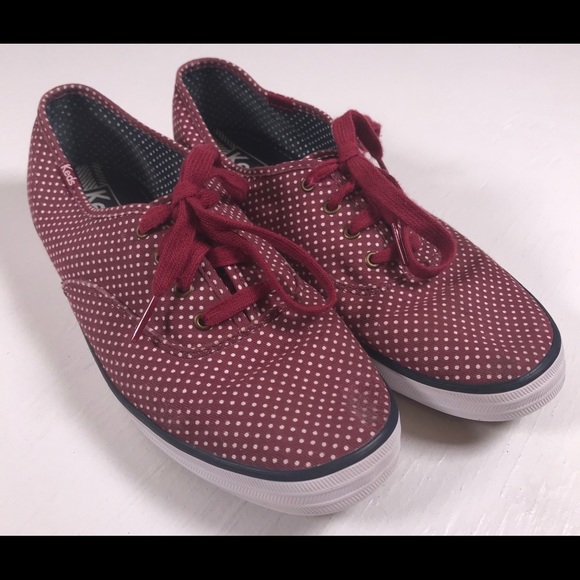 polka dot canvas shoes